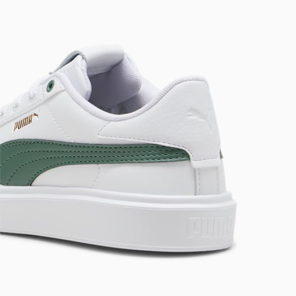Lajla Leather Sneakers Women, PUMA White-Eucalyptus, large-ZAF