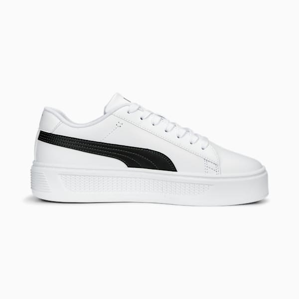 Smash Platform v3 Sneakers Women, PUMA White-PUMA Black-PUMA Gold, large-ZAF