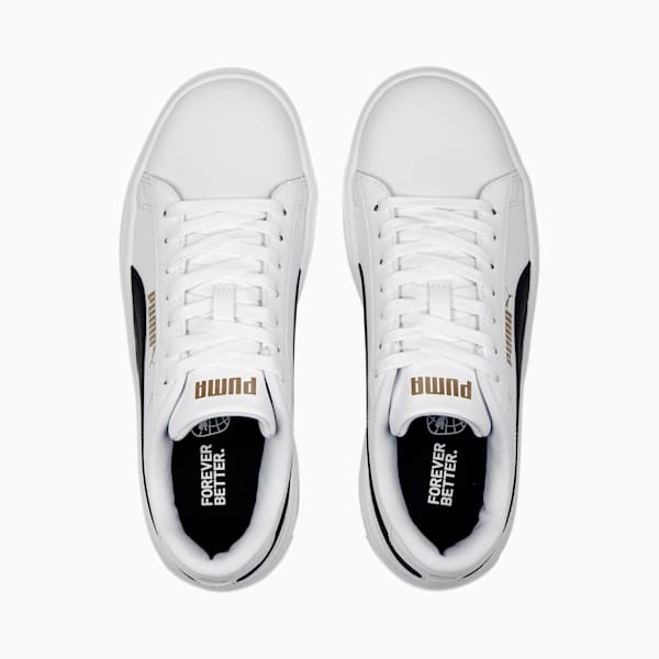 Smash Platform v3 Sneakers Women, PUMA White-PUMA Black-PUMA Gold, large-ZAF