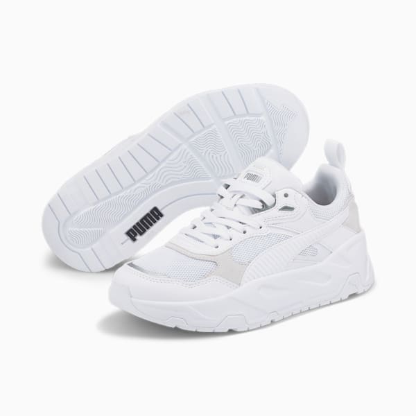 Trinity Shoes Youth, PUMA White-PUMA White-PUMA Silver, large-ZAF