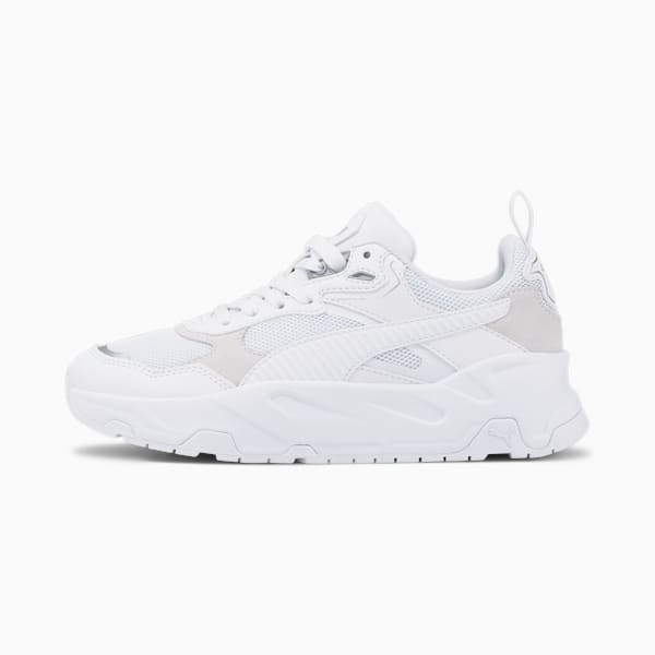Trinity Shoes Youth, PUMA White-PUMA White-PUMA Silver, large-ZAF
