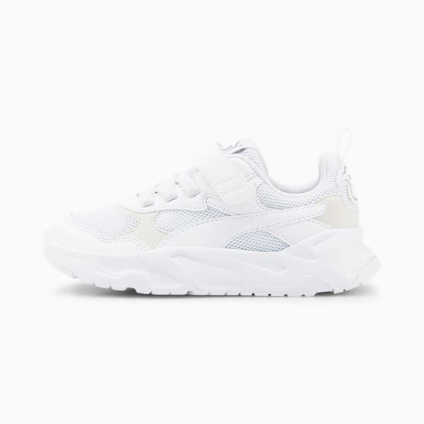 Trinity Sneakers Youth, PUMA White-PUMA White-PUMA Silver, large-ZAF