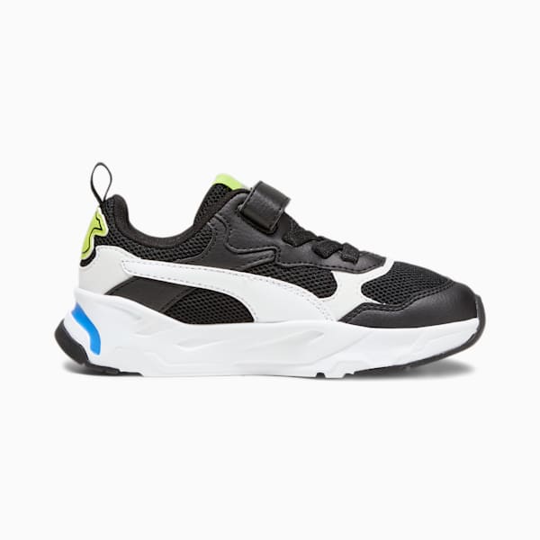 Trinity Sneakers Youth, PUMA Black-PUMA White-Lime Smash, large-ZAF