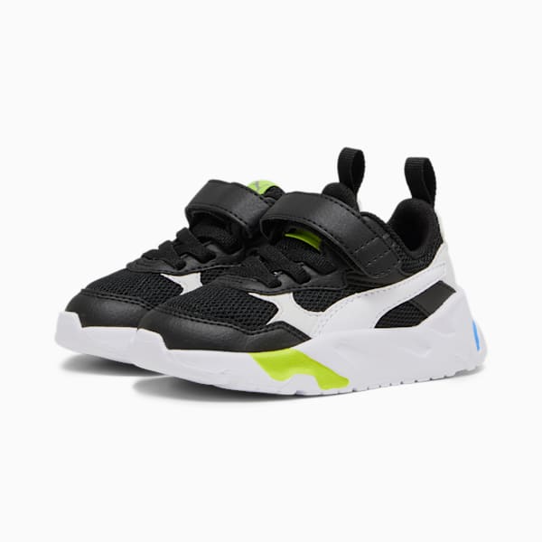 Trinity Sneakers Babies, PUMA Black-PUMA White-Lime Smash, large-ZAF