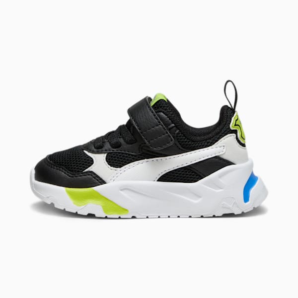 Trinity Sneakers Babies, PUMA Black-PUMA White-Lime Smash, large-ZAF