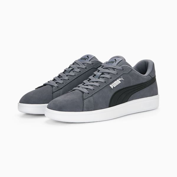 Smash 3.0 Sneakers, Gray Tile-PUMA Black-PUMA White, large-ZAF