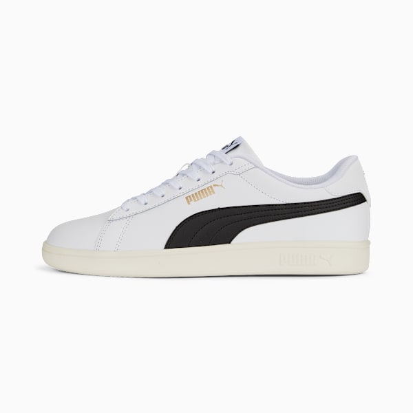 Tenis Smash 3.0 Cuero, PUMA White-PUMA Black-PUMA Gold-Frosted Ivory, large-MEX