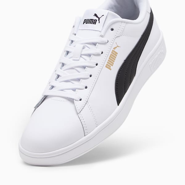 Smash 3.0 L Sneakers, PUMA White-PUMA Black-PUMA Gold, large-ZAF