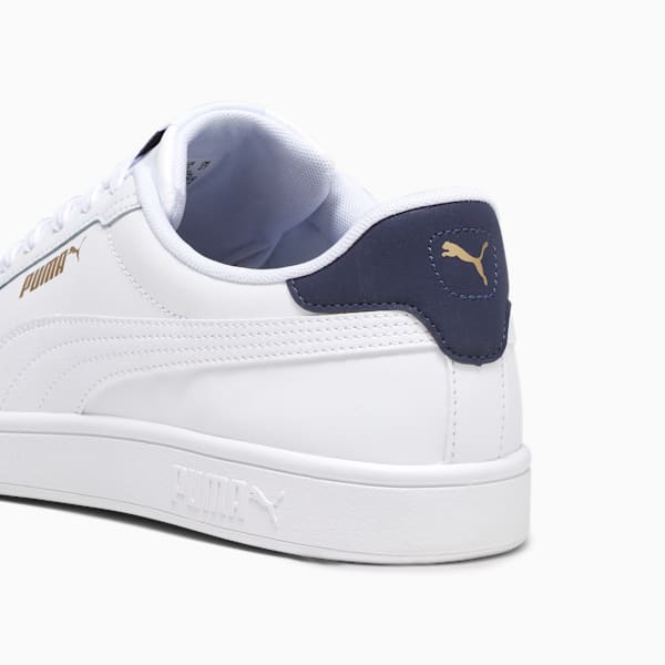 Tenis Smash 3.0 Cuero, PUMA White-PUMA Navy-PUMA Gold, large-MEX