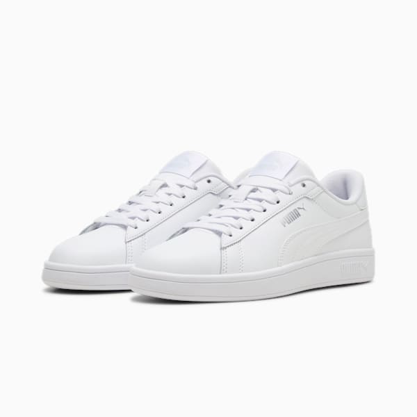 Smash 3.0 L Sneakers, PUMA White-Silver Mist-PUMA Silver, large-ZAF