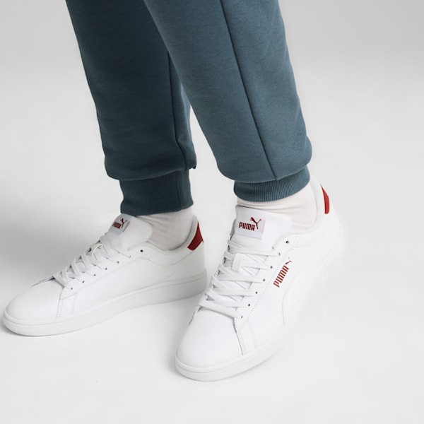 Smash 3.0 L Sneakers, PUMA White-Intense Red, large-ZAF