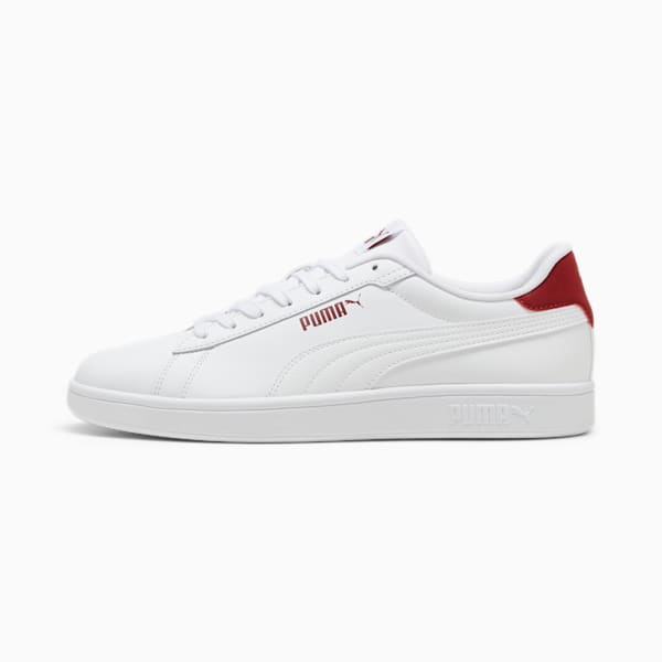 Smash 3.0 L Sneakers, PUMA White-Intense Red, large-ZAF