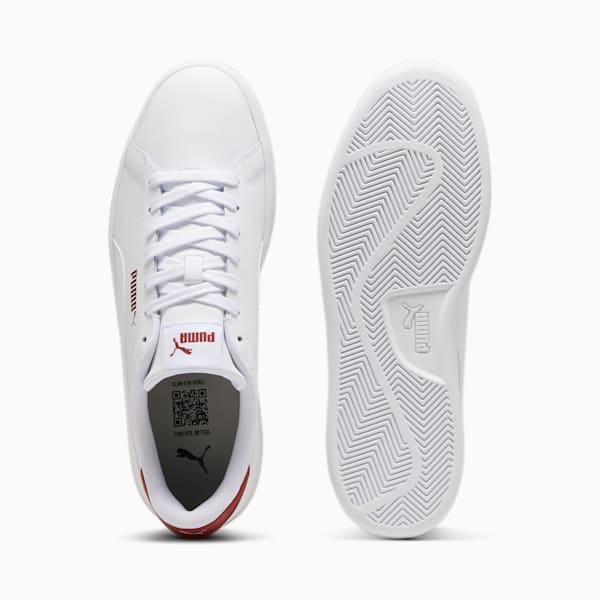 Smash 3.0 L Sneakers, PUMA White-Intense Red, large-ZAF