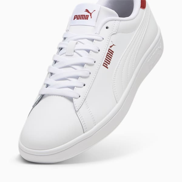 Smash 3.0 L Sneakers, PUMA White-Intense Red, large-MEX