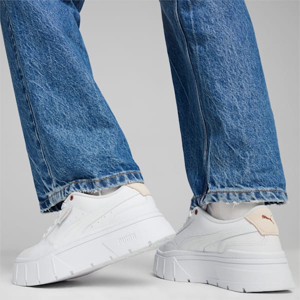 Mayze Stack Soft Sneakers Women, PUMA White-Rosebay, large-ZAF