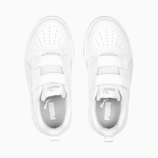 PUMA Rickie V Sneakers Kids, PUMA White-PUMA White-Cool Light Gray, large-MEX