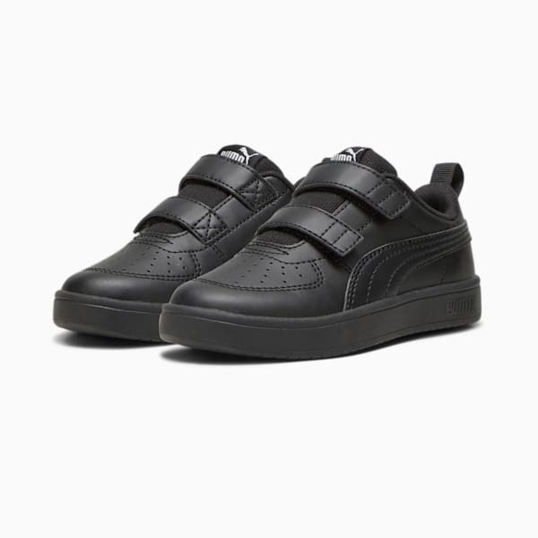 Tenis para niños PUMA Rickie V, PUMA Black-PUMA Black-Glacial Gray, large-MEX