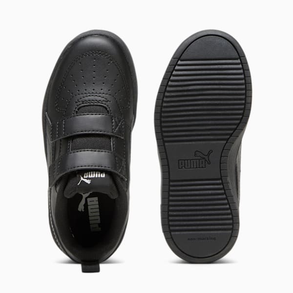 Tenis para niños PUMA Rickie V, PUMA Black-PUMA Black-Glacial Gray, large-MEX