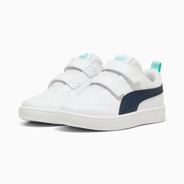 PUMA Rickie V Sneakers Kids, PUMA White-Club Navy-Mint, large-MEX