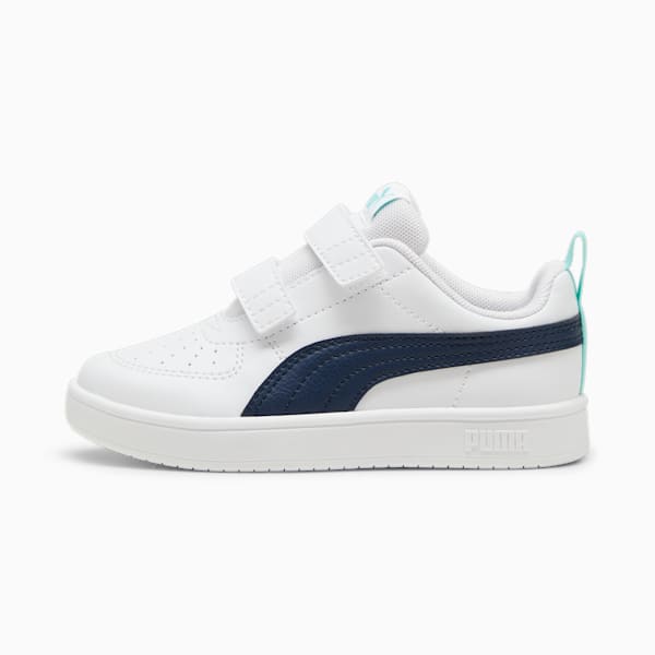 PUMA Rickie V Sneakers Kids, PUMA White-Club Navy-Mint, large-MEX