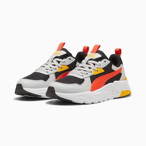 Trinity Lite Sneakers Youth, PUMA Black-Redmazing-Cool Light Gray-Tangerine, large-ZAF