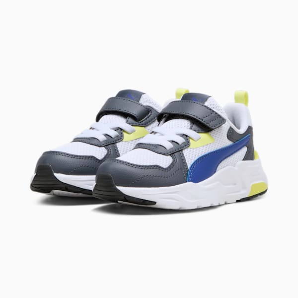 Trinity Lite Sneakers Kids, Lapis Lazuli-PUMA White-Galactic Gray-Lime Sheen, large-ZAF