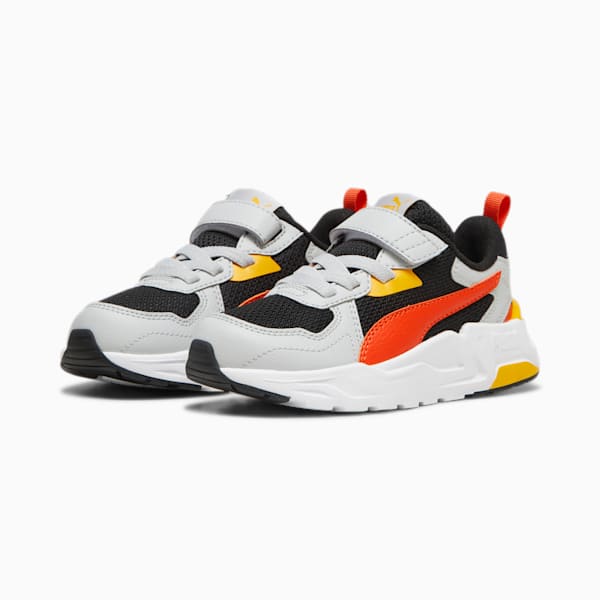 Trinity Lite Sneakers Kids, PUMA Black-Redmazing-Cool Light Gray-Tangerine, large-ZAF