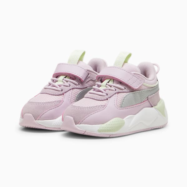 Zapatillas RS-X Metallic Alternative Closure+ para bebés, Grape Mist-PUMA Silver, large-ARG