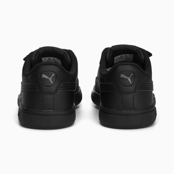 Smash 3.0 Leather V Sneakers Kids, PUMA Black-Shadow Gray, large-MEX