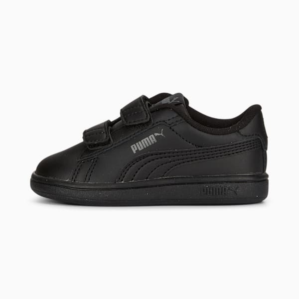 Smash 3.0 Leather V Sneakers Baby, PUMA Black-Shadow Gray, large-MEX