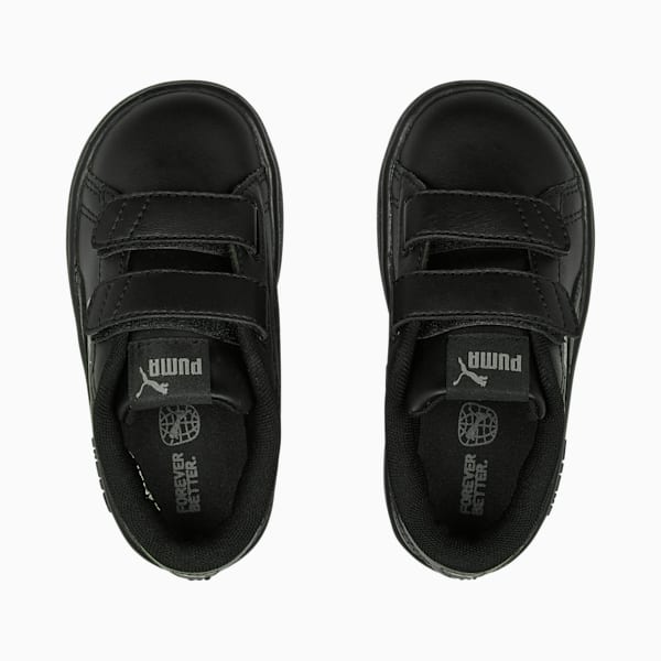 Smash 3.0 Leather V Sneakers Baby, PUMA Black-Shadow Gray, large-MEX