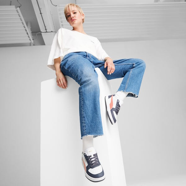 Caven 2.0 Sneakers, PUMA White-Deeva Peach-Galactic Gray, large-ZAF