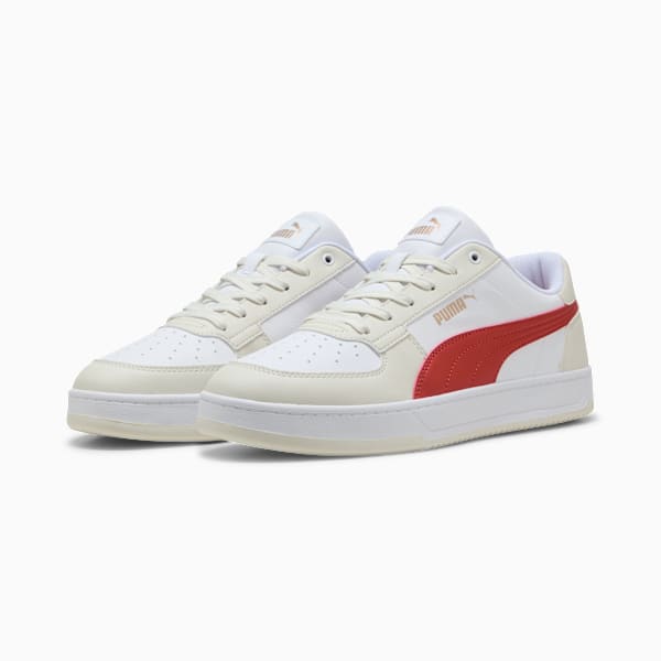 Caven 2.0 Sneakers, PUMA White-Red Fire-Vapor Gray, large-ZAF