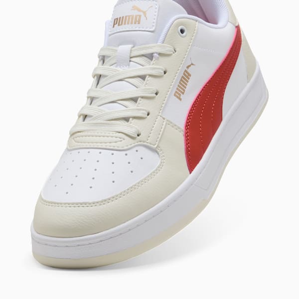 Caven 2.0 Sneakers, PUMA White-Red Fire-Vapor Gray, large-ZAF