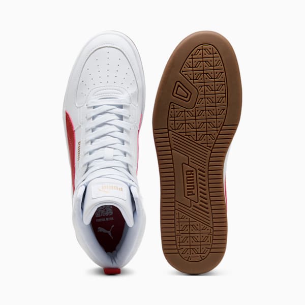 Caven 2.0 Mid Sneakers, PUMA White-Red Fire-Gum, large-ZAF