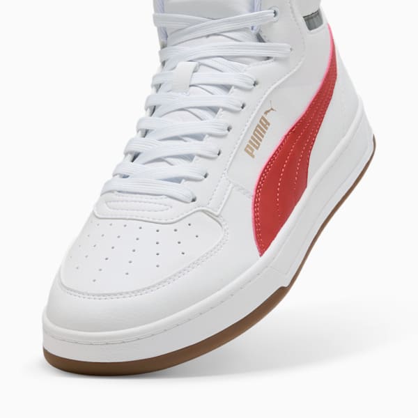 Caven 2.0 Mid Sneakers, PUMA White-Red Fire-Gum, large-ZAF
