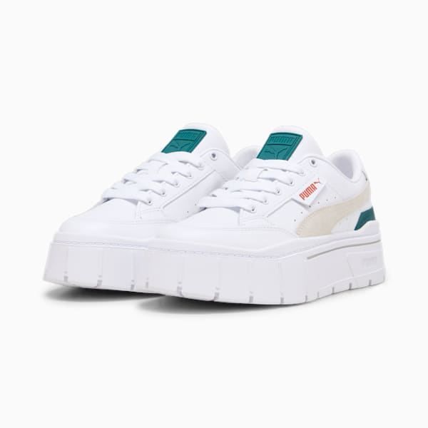 Zapatillas para mujer Mayze Stack, PUMA White-Malachite, large-ARG