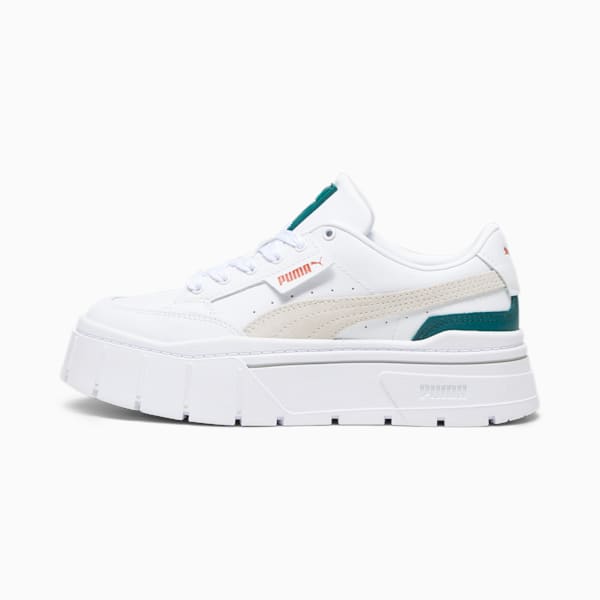 Zapatillas para mujer Mayze Stack, PUMA White-Malachite, large-ARG