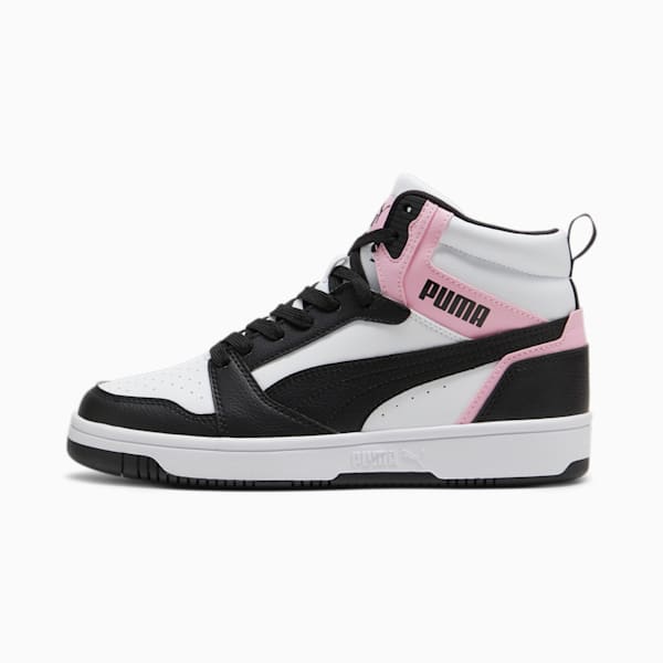 Rebound Sneakers, PUMA White-PUMA Black-Pink Lilac, large-ZAF