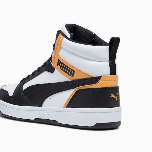 Rebound Sneakers, PUMA White-PUMA Black-Clementine, large-ZAF