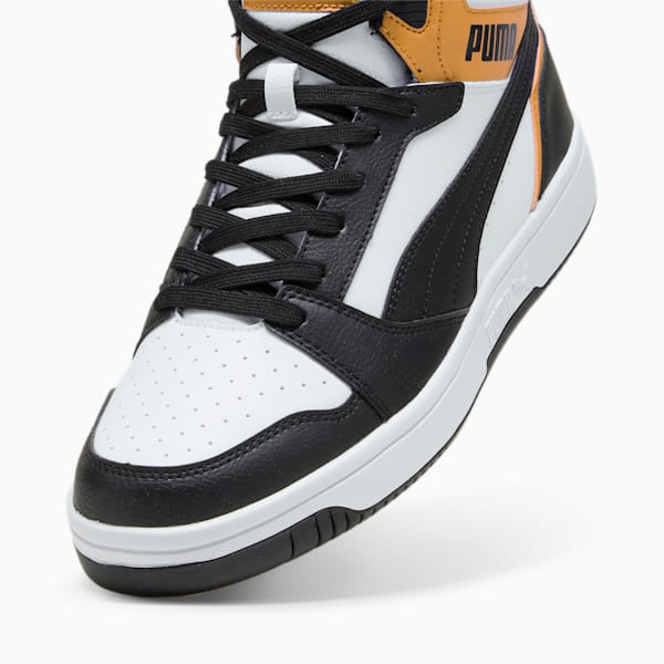 Rebound Sneakers, PUMA White-PUMA Black-Clementine, large-ZAF