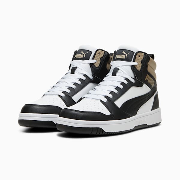 Rebound Sneakers, PUMA White-PUMA Black-Oak Branch, large-ZAF