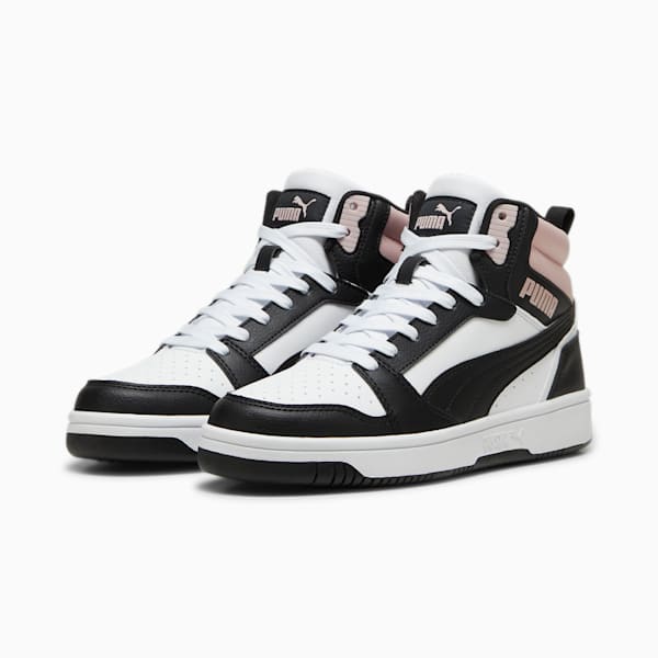 Rebound Sneakers, PUMA White-PUMA Black-Mauve Mist, large-ZAF