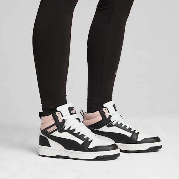 Rebound Sneakers, PUMA White-PUMA Black-Mauve Mist, large-ZAF