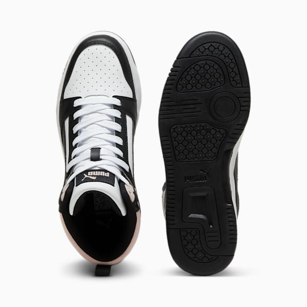 Rebound Sneakers, PUMA White-PUMA Black-Mauve Mist, large-ZAF