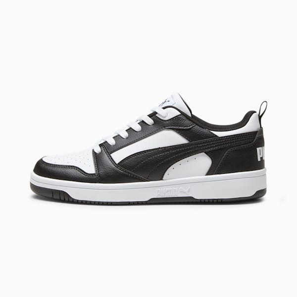 Rebound V6 Low Sneakers, PUMA White-PUMA Black-PUMA White, large-ZAF