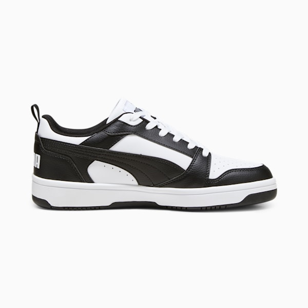 Rebound V6 Low Sneakers, PUMA White-PUMA Black-PUMA White, large-ZAF