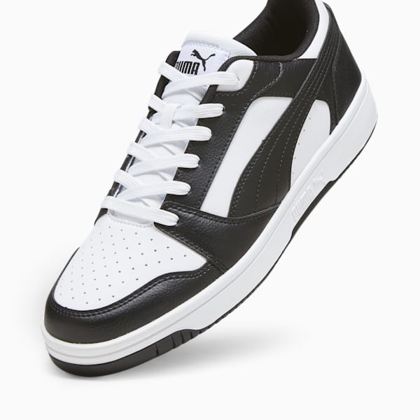 Rebound V6 Low Sneakers, PUMA White-PUMA Black-PUMA White, large-ZAF