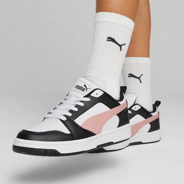 Tenis Rebound V6 Gamuza, PUMA White-Future Pink-PUMA Black, large-MEX