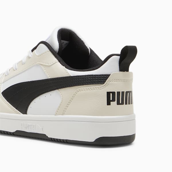 Rebound V6 Low Sneakers, PUMA White-PUMA Black-Alpine Snow, large-ZAF